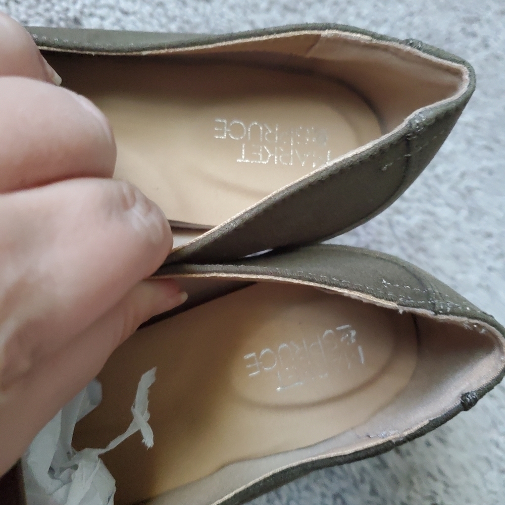 Market And Spruce Olive Green Loafers Size 7 - Picture 4 of 4